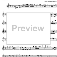 Three Part Sinfonia No. 1 BWV 787 C Major - B-flat Clarinet 1