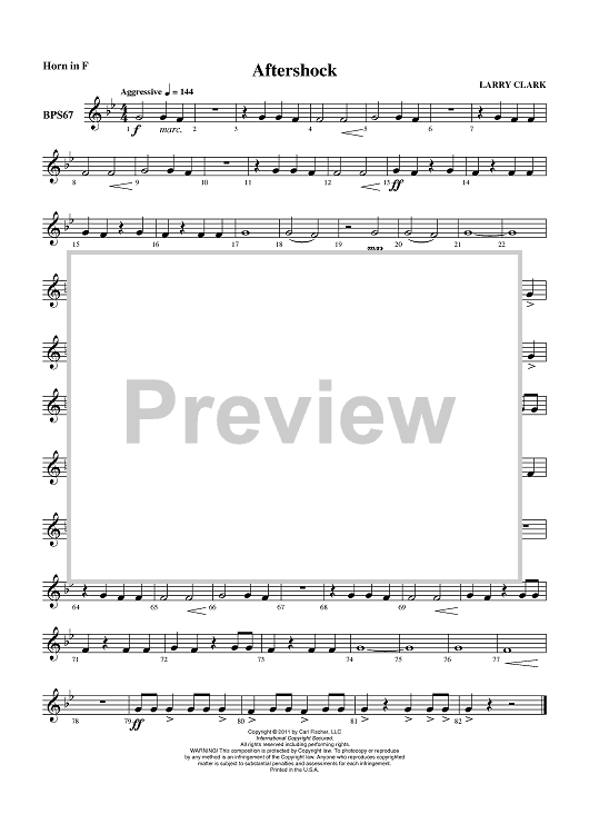 Aftershock - Horn in F