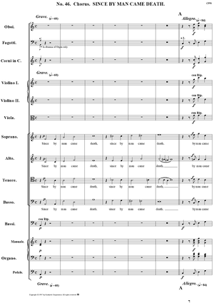 Messiah, no. 46: Since by man came death - Full Score