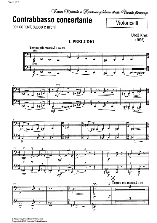 Contrabbasso concertante - Cello