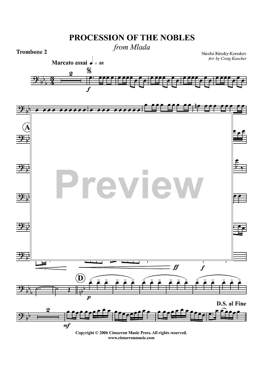 Procession of the Nobles - Trombone 2