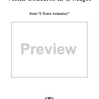 Violin Concerto in G Major    - from "L'Estro Armonico" - Op. 3/3  (RV310) - Violin 2