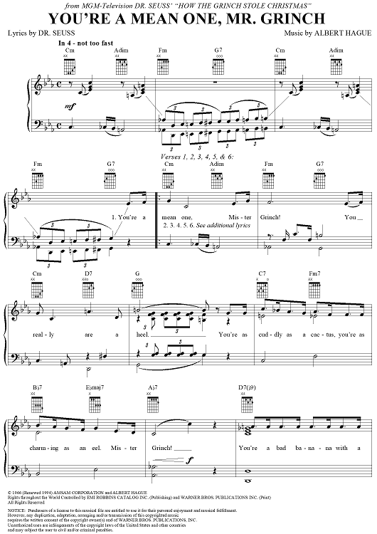 You're a Mean One, Mr. Grinch