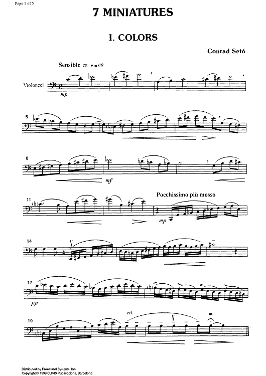 7 Miniatures - Cello