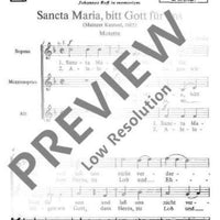 Sancta Maria, bitt Gott für uns - Choral Score