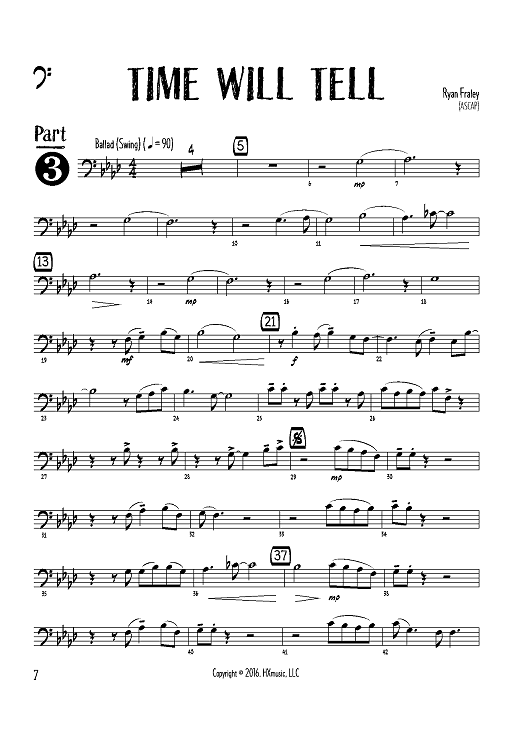Time Will Tell - Bass Clef Instruments Part 3