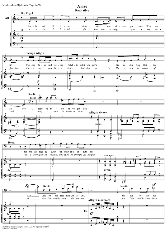 Arise, Elijah - No. 30 from "Elijah", part 2