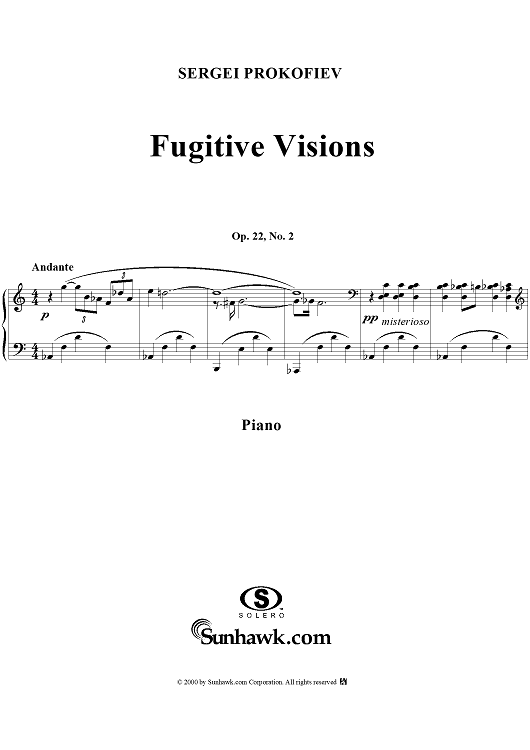 Fugitive Visions, op. 22, no. 2  (Andante)