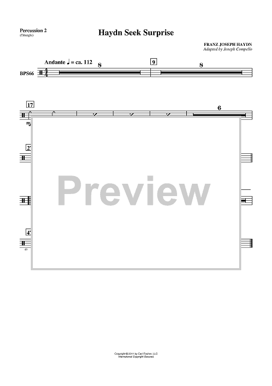 Haydn Seek Surprise - Percussion 2
