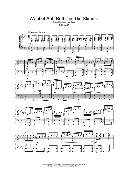Wachet Auf, Ruft Uns Die Stimme (from Cantata No.140)