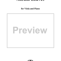 Album Leaves - Piano Score