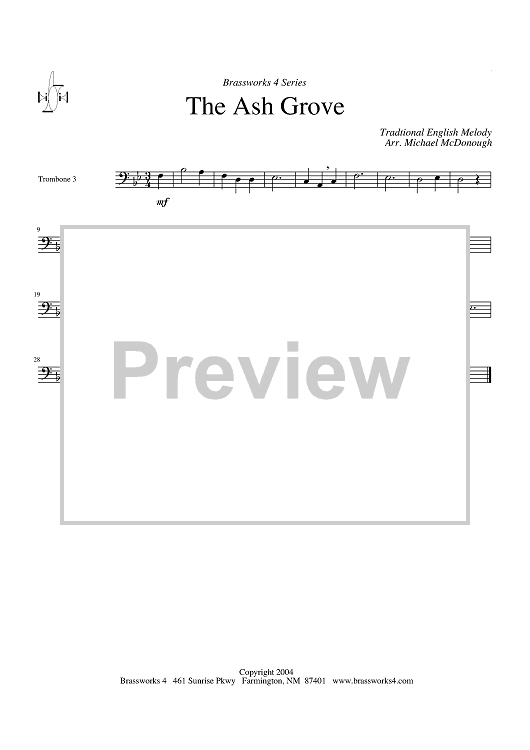 The Ash Grove - Trombone 3