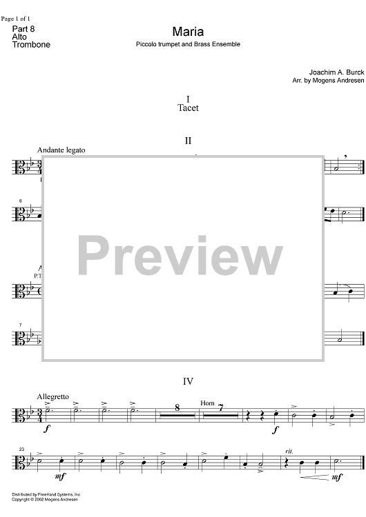 Maria - Alto Trombone