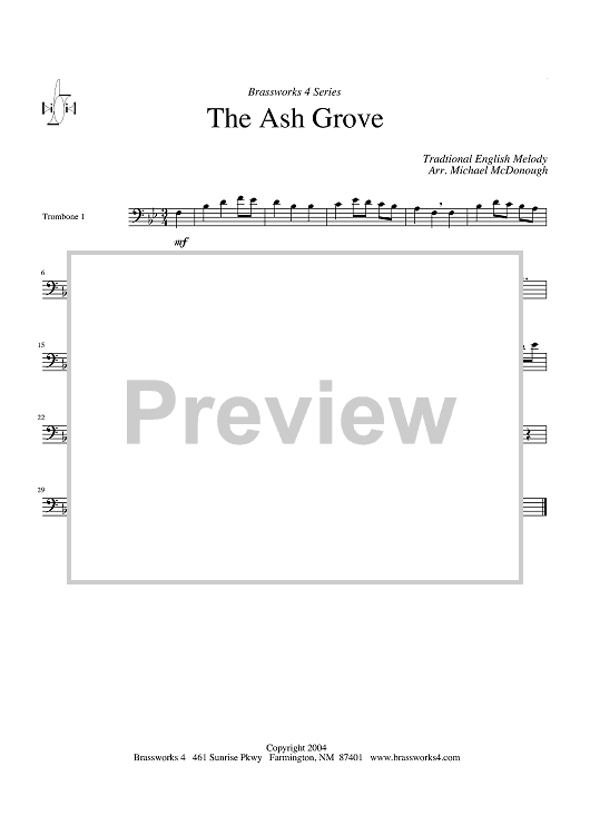 The Ash Grove - Trombone 1