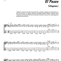 El Paseo (Alegrías) - Guitar