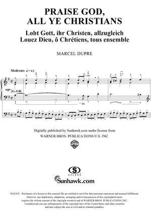 Praise God, All Ye Christians, from "Seventy-Nine Chorales", Op. 28, No. 54