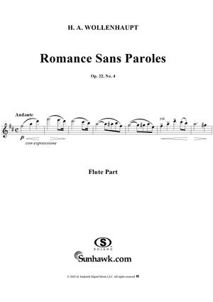 Romance sans Paroles - Flute