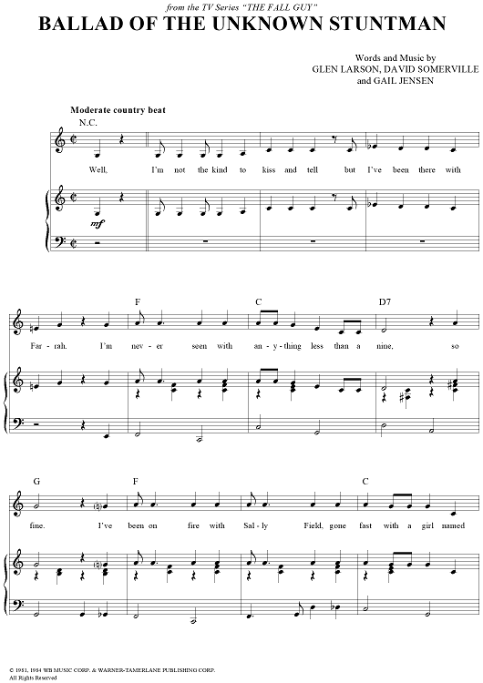 Ballad of the Unknown Stuntman