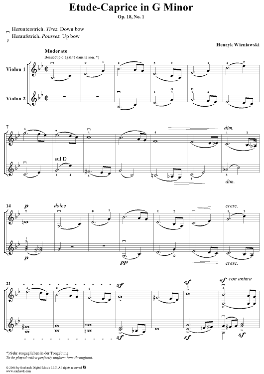 Etude-Caprice in G Minor, Op. 18, No. 1