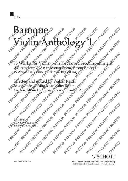 Baroque Violin Anthology