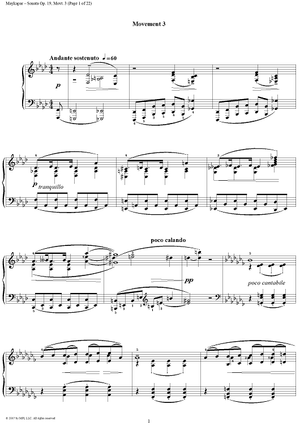 Sonata C Minor (c-moll). Movement 3
