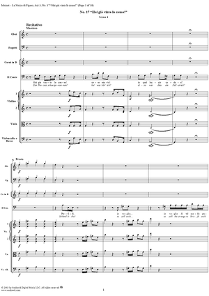 "Hai già vinta la causa!", No. 17 from "Le Nozze di Figaro", Act 3, K492 - Full Score