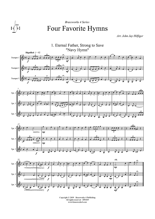Four Favorite Hymns - Score