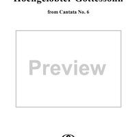 "Hochgelobter Gottessohn", Aria, No. 2 from Cantata No. 6: "Bleib' bei uns, denn es will Abend werden" - Piano Score