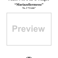 Mass No. 8 in C Major, "Mariazellermesse": No. 3, Credo