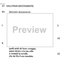 Salutiam divotamente - Score