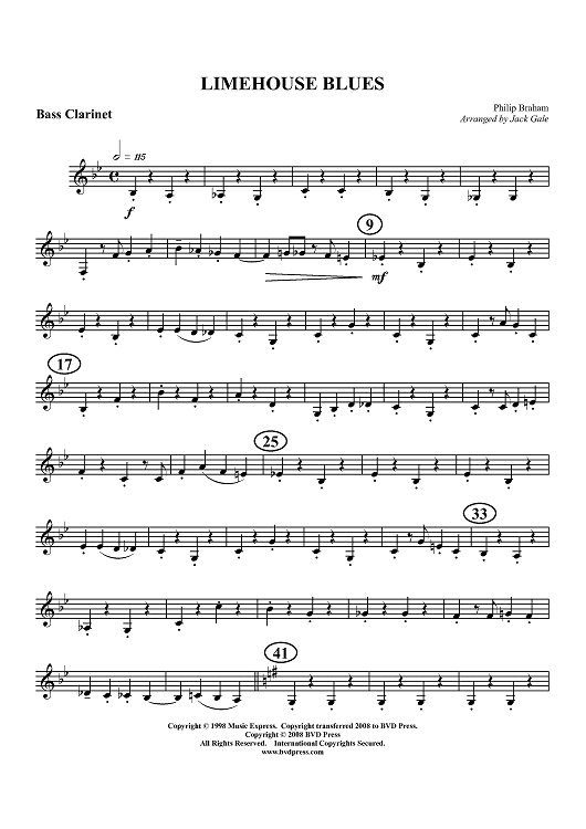 Limehouse Blues - Bass Clarinet