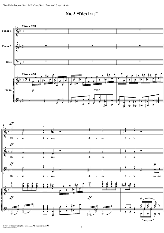 Requiem No. 2 in D Minor: No. 3. Dies irae