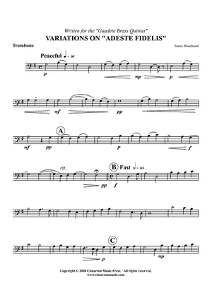 Variations on "Adeste Fidelis" - Trombone