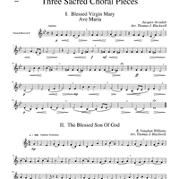 Three Sacred Choral Pieces - Horn in F (opt. Trombone)