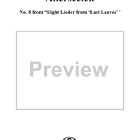 8 Lieder aus 'Letzte Blätter', Op. 10, No. 8: Allerseelen - No. 8 from "Eight Lieder from 'Last Leaves' "  Op. 10