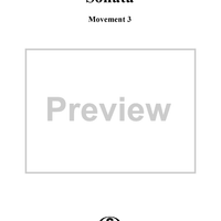 Clarinet Sonata, Op. 14, Movement 3 - Piano Score