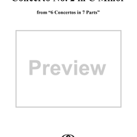 Concerto No. 2 in C Minor  from "6 Concerti Grossi" - From "6 Concertos in 7 Parts" - Cello