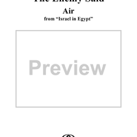 Israel in Egypt, "The enemy said"