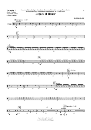 Legacy of Honor - Percussion 2