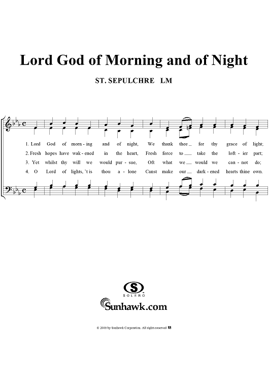 Lord God of Morning and of Night