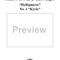 Mass No. 9 (Sancti Bernardi) in B-flat Major, "Heiligmesse": No. 1. Kyrie