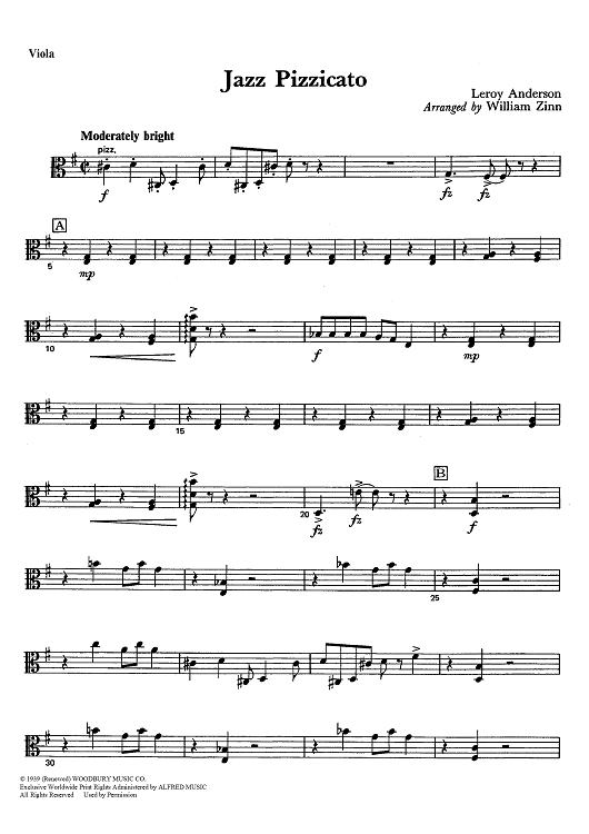 Jazz Pizzicato - Viola