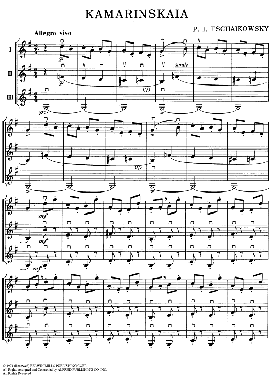 Kamarinskaia - Violin