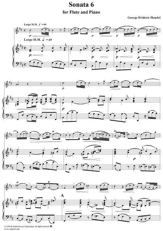 Sonata 6 for flute and piano,
