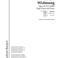 Widmung Op.25 No. 1
