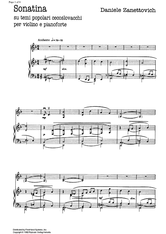 Sonatina - Score