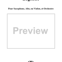 Légende - Piano Score