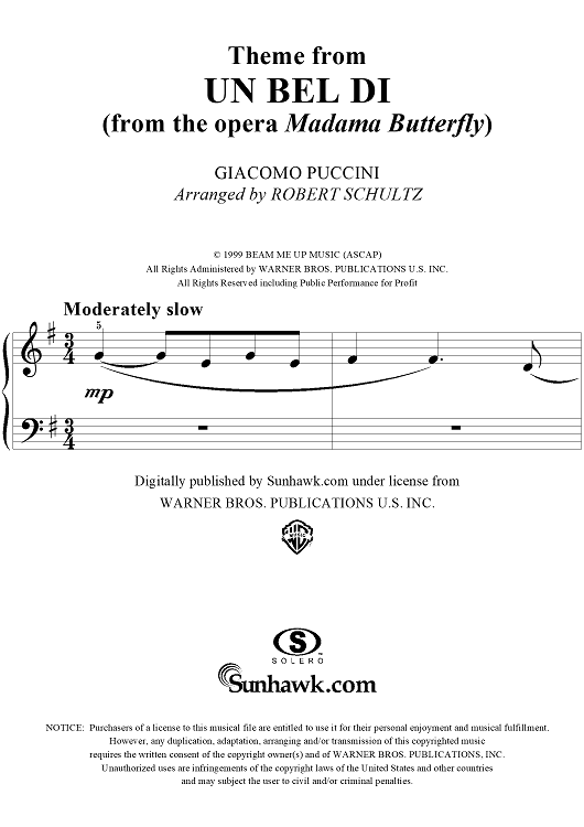 Un Bel Di (from the opera "Madama Butterfly") (Theme)