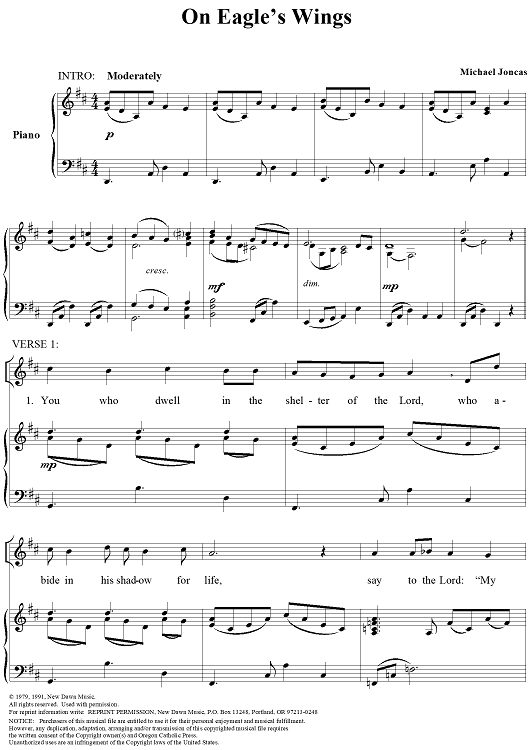 On Eagle's Wings - Score
