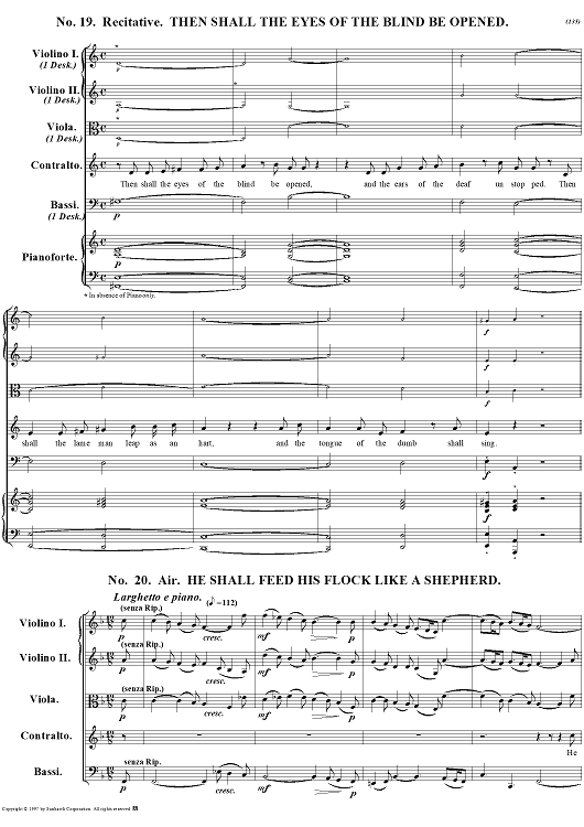 Messiah, no. 20: He shall feed His flock like a shepherd - Full Score